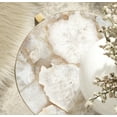 thumbnail image 2 of Kate and Laurel Aguilar Modern Drink Table, 9 x 9 x 23, Natural Stone and Gold, Genuine Quartz Accent Table for Small Spaces, 2 of 8