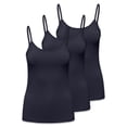 thumbnail image 1 of ONLY Top de tirantes finos para mujer paquete de 3 - ONLEA NEW SINGLET JRS, camiseta interior, elástica Azul L (Large), 1 of 6