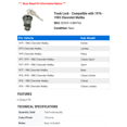 thumbnail image 2 of Trunk Lock - Compatible with 1976 - 1983 Chevy Malibu 1977 1978 1979 1980 1981 1982, 2 of 2