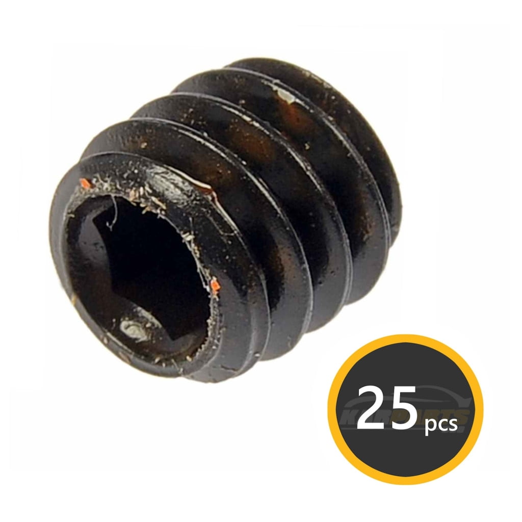KarParts360 Multi-Purpose Screw | Steel | Black | Hex Drive | Set Screw Type | 1/4 Inches Overall Length