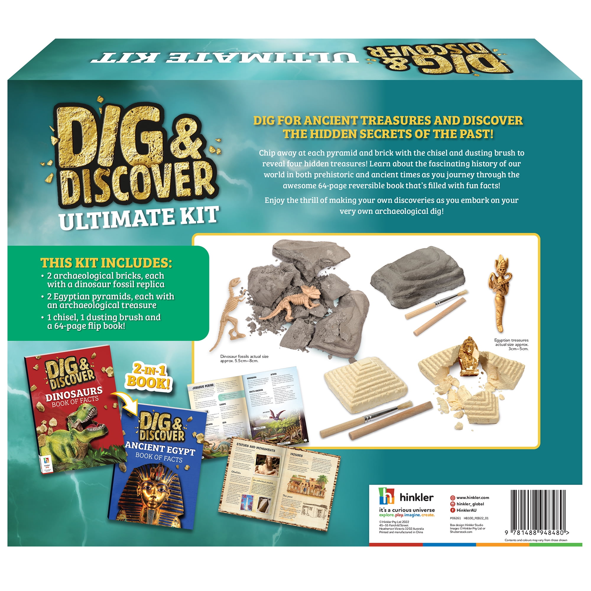 Dig & Discover Ultimate Kit - DIY Science and Geology for Kids - Uncover Treasure and Fossils - Ancient History for Kids - STEM Skills for Kids Aged 8 to 14 - Archaeology Basics