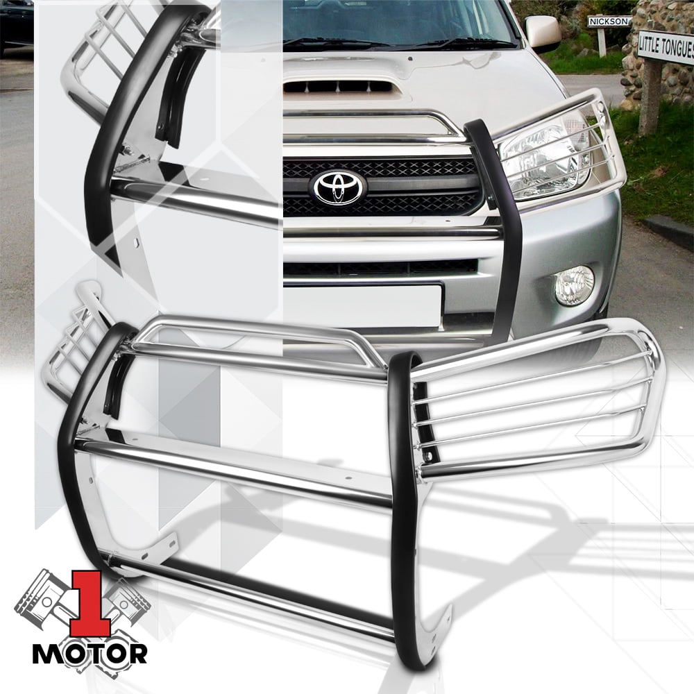 Chrome 1.5" Stainless Steel Grille/Brush/Headlight Guard for 0105 Toyota Rav4 02 03 04