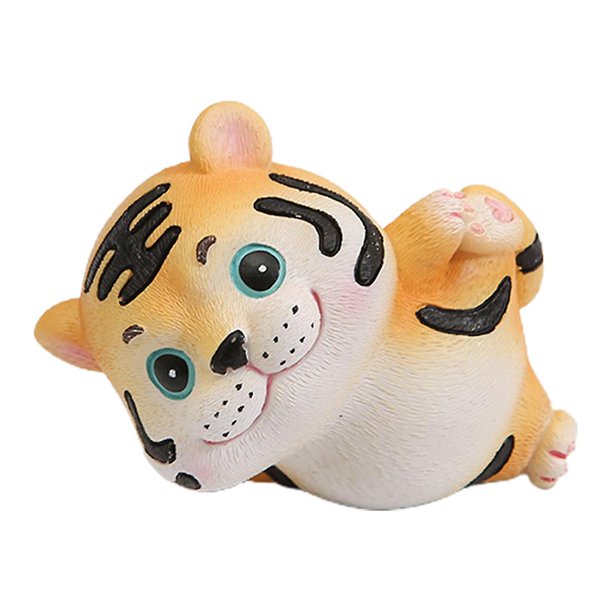 Adornos de tigre bonitos, figura en miniatura de micropaisaje, artesanía de resina, decoración de regalo