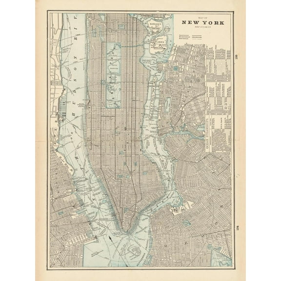 Art.com New York City Map Art Print by Wild Apple Portfolio, 18" x 24"