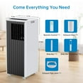 thumbnail image 6 of 8000 BTU Portable Air Conditioner with Dehumidifier Fan Window Installation Kit & Remote Control 3-in-1 Compact Indoor AC Unit Cools up to  350 sq.ft.(15x20 ft²), 6 of 8
