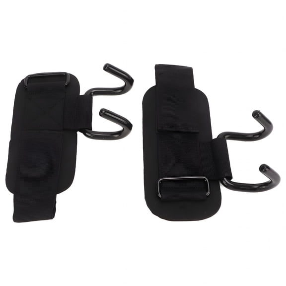 TELOLY 2-Pack Wrist Wrap Hook Straps, Adjustable Nylon Steel Support for Weightlifting and Gym Training