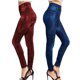 thumbnail image 2 of Leggings de mezclilla de imitación ajustados y elásticos, pantalones a la cadera, forro interior de poliéster, 2 of 6