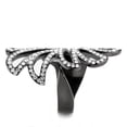 thumbnail image 6 of IP Light Black (IP Gun) Stainless Steel Ring with Top Grade Crystal in Clear for Women Clear Stone Color Style TK3688 Size 8, 6 of 7