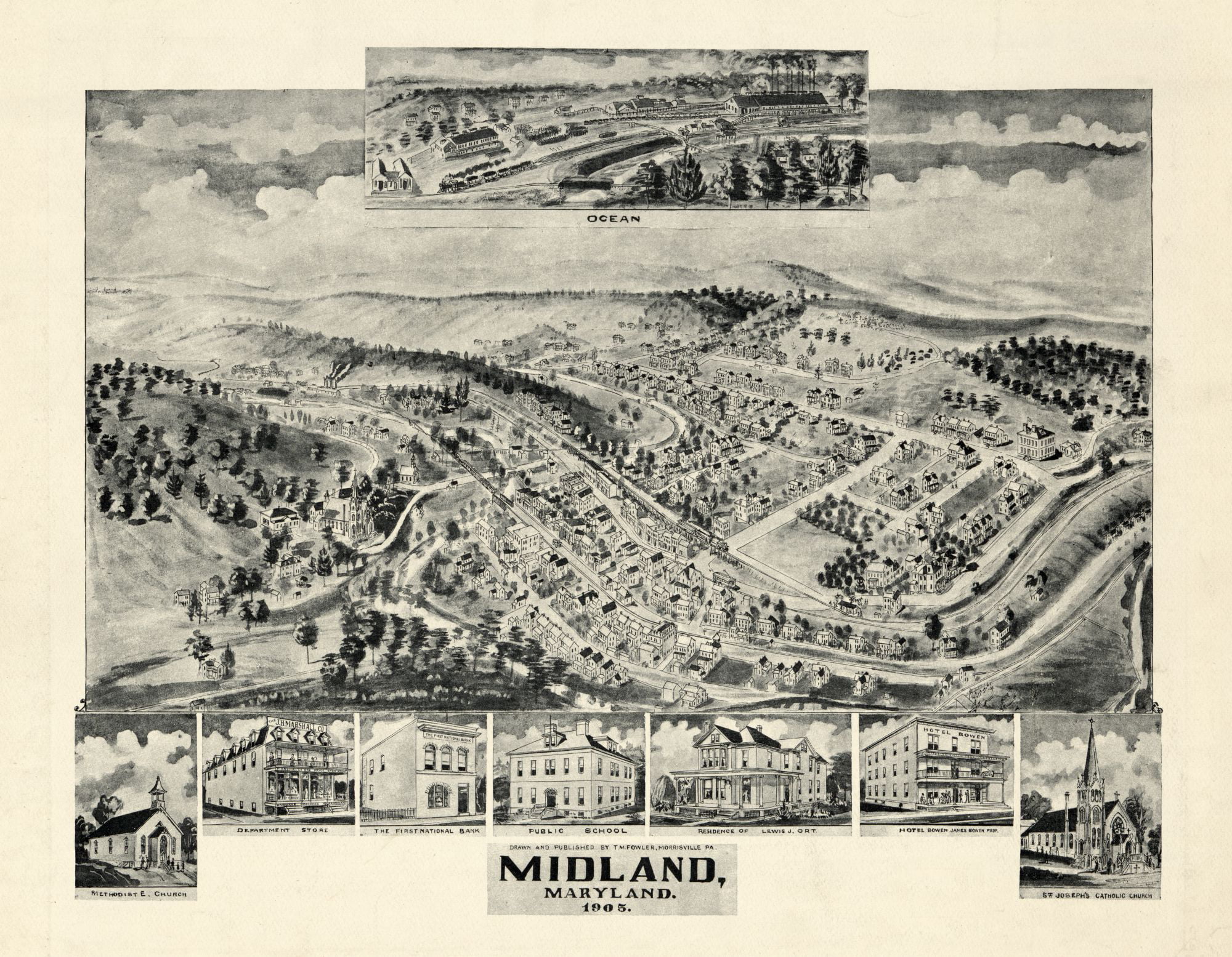 Fowler 1905-23.00 x 29.59 Midland Maryland 