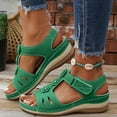 thumbnail image 2 of Rotm Dress Shoes Women's Slide Sandals with Soft Cork Footbed, Comfort Arch Support Flat Sandals for Summer Green,6.5, 2 of 6