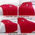 thumbnail image 2 of Organictune Cotton Cable Knitted Throw Blanket, Lightweight and Breathable Soft Blanket for Sofa and Bed, 51" x 67", Red, 2 of 5