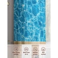 thumbnail image 6 of Sheer Curtains 54 Inches Long 2 Panels, Summer Blue Water Hat Palm Tree Rod Pocket Curtain Voile Draperies, Ocean Starfish Light Filtering Window Treatment for Living Room Kitchen Bedroom, 6 of 8