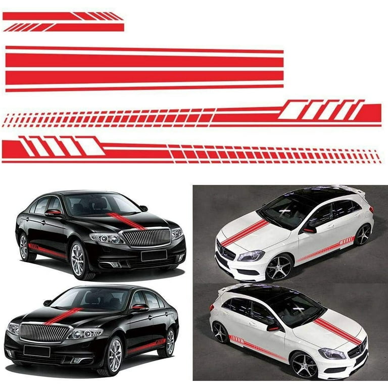 Auto Side Body Vinyl Decals Diy Long Stripe Car Body Racing - Temu