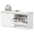 thumbnail image 3 of Entryway Shoe Storage Bench - Particleboard/MDF Build (529 lbs Seat Capacity) | 2 Large Drawers (10 Pairs US11) | Soft Cushioned Seat, 3 of 7