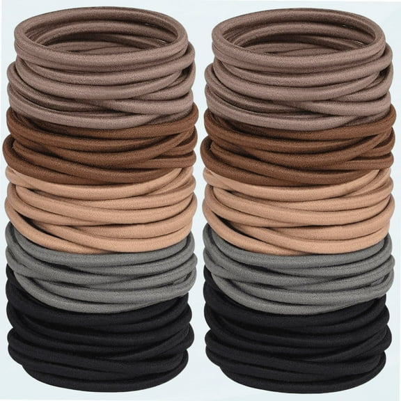 Multy-Colored Hair Ties for Thick Hair, 120 PCS Large Hair Elastics, No Damage Ponytail Holders for Women, Men and Girls
