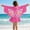 Hot Pink, variant on Girls' Butterfly Swim Cover Up Hooded Terry Zip-Up Bathing Towel Suit Wrap with Pockets Beach Pool Clothes Size 4-15