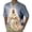 Blue, variant on Funny Dabbing Bunny Easter for Men Shirt Button Up Tops Short Sleeve Jesus Print Religious Casual Spring Tees