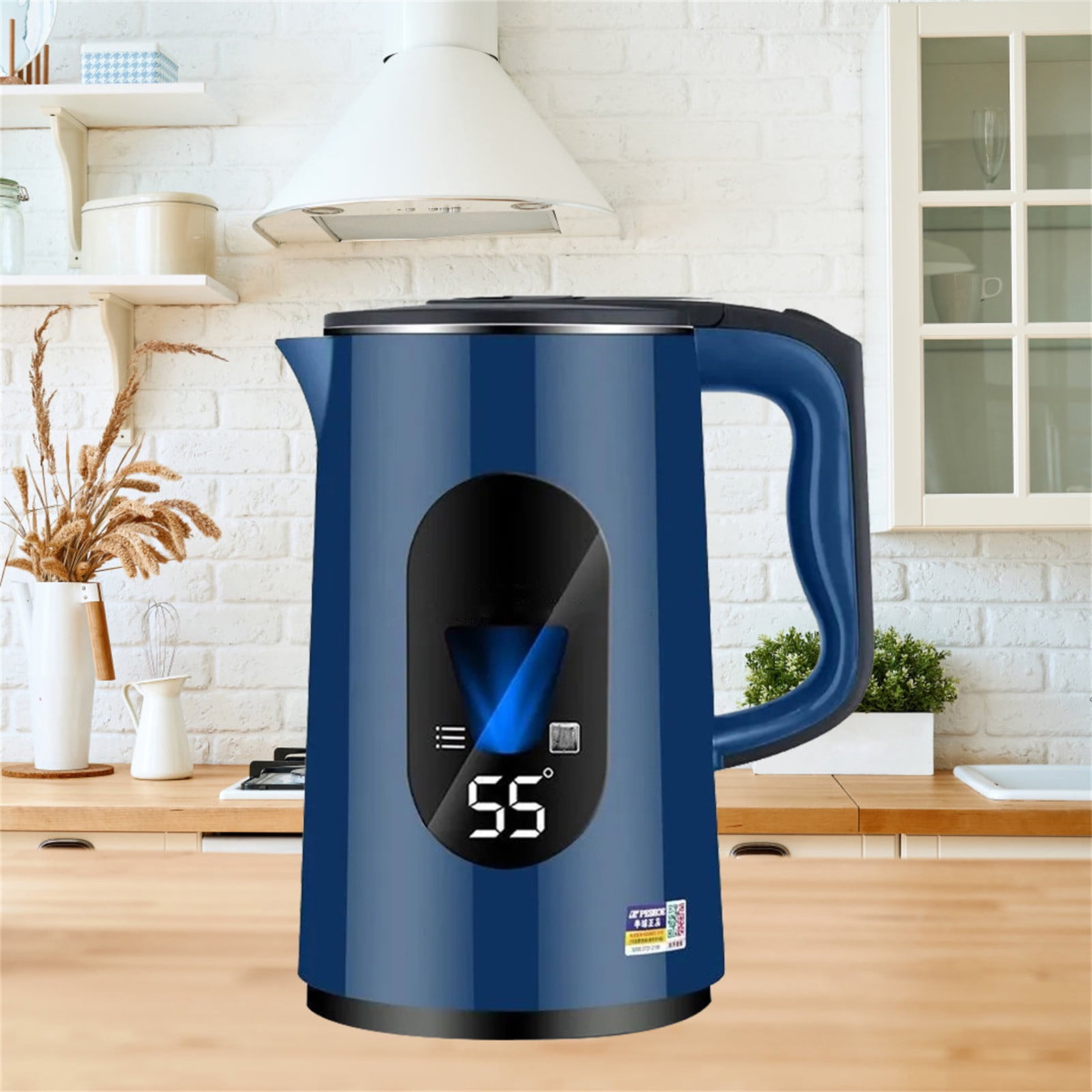 Electric Kettle with Digital Temperature Display Stainless Steel Interior Large Capacity Water Boiler Fast Heating for Home Office Use
