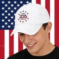thumbnail image 3 of 250 Anniversary USA Hat Distressed Style, America 250 Hat Vintage Washed Baseball Cap, USA 250th Anniversary Low Profile Design, America 250th Anniversary Hat , White, 3 of 7