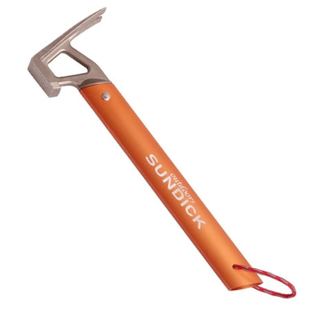 

Outdoor Camping Tent Peg Hammer Fishing Hiking Stakes Nail Puller (Orange)