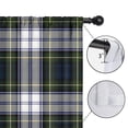 thumbnail image 4 of Blackout Kids Curtains,Blue Green Plaid Checkered Pattern Childrens Insulated Curtains Set Of 2,Bedroom Essentials,Toddler Room Decor 52"x84", 4 of 5
