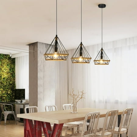 

Vintage Pendant Light Hemp Rope Rattan Hanging Light Retro Industrial Style