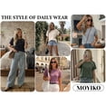 thumbnail image 6 of MOYIKO Short Sleeve Tunic Tops for Women Crew Neck Summer Shirts Business Blouses Dressy Casual, 6 of 8