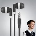 thumbnail image 5 of 3.5mm Jack Wired In-Ear Earbuds, Soft Comfort Corded Headphones, Lightweight Multi Color Earphones, Universal Noise Isolating Earbuds Compatible With Multiple Portable Electronic Devices,Black, 5 of 8