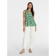 thumbnail image 3 of Time and Tru Women's Ruched Tie Shoulder Top, Sizes XS-XXXL, 3 of 6