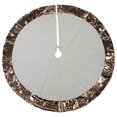 thumbnail image 2 of Design Imports CAMZ10922 Cream Velvet with Champagne Sequin Border Holiday Tree Skirt, 2 of 4
