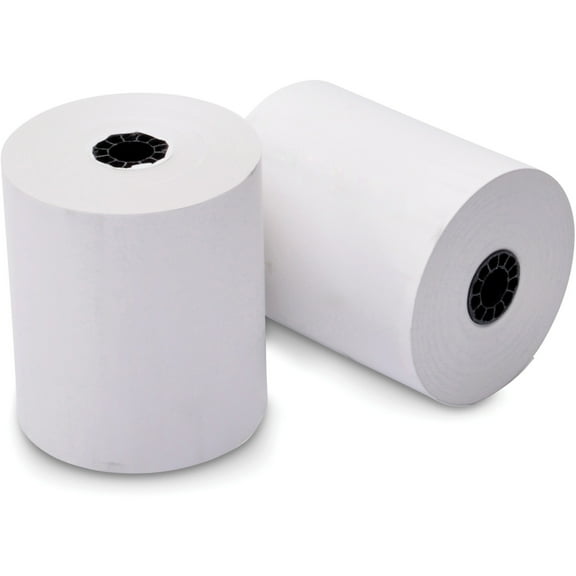 "Impact Bond Paper Rolls, 1-Ply, 3.25"" X 243 Ft, White, 4/pack | Bundle of 5 Packs"
