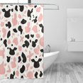 thumbnail image 2 of Bathroom Partition Shower Curtain 72x72in Bathroom Special Waterproof Mildew Resistant High Temperature With 12 Iron Hooks Simple Cow-Print Pattern_3, 2 of 7