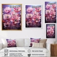 thumbnail image 4 of Designart "Purple Poppy Palette with Luminous Lilacs II" Floral Canvas Wall Art - Traditional Pink Poppies Bedroom Canvas Wall Art, 4 of 6