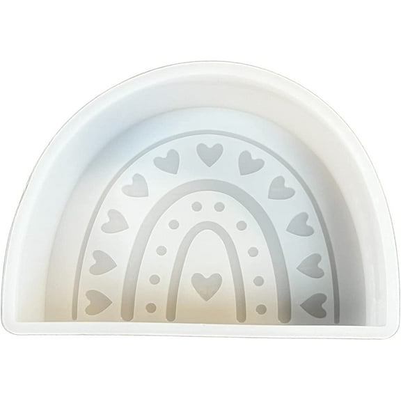 Rainbow Boho Hearts Car Freshie Silicone Mold for Scented Aroma Beads 2x3x0.75 Freshies Molds Resin, Car Candle, Soap, Freshie Oven Safe Heat Resistant to 400 F