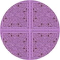 thumbnail image 1 of Ahgly Tapis Rond Lavable en Machine Intérieur Transitionnel Orchidée Violet, 6 Pieds Rond, 1 of 7