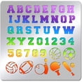 thumbnail image 2 of 6x6inch Letter Pattern Stainless Steel Stencils Template Basketball Football Volleyball Metal Letter Stencil for Wood Burning Embossing Engraving and Scrapbooking, 2 of 9