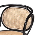thumbnail image 5 of Baxton Studio Palesa Two-Tone Black and Brown Rattan Dining Chair, 5 of 10