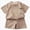 001 Khaki, variant on Toddler Kids Baby Boy Summer Clothes Sets 6 12 18 24 Months 2T 3T 4T 5T 6T Solid Print Short Sleeve Tops Solid Shorts Outfits Kaprioy Baby Boy Clothes
