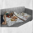 thumbnail image 6 of Christmas Soft Flannel Fleece Blanket, Owls on Celebrating Twiggy Tree Branches Annual Yule Noel Christmas Themed Print, Cozy Plush for Indoor and Outdoor Use, 70" x 90", Multicolor, by Ambesonne, 6 of 6