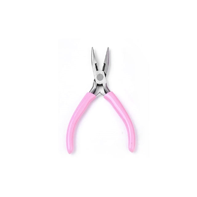 Alicates de mano DIY para hacer joyas con abalorios, alicates antideslizantes para reparación de abalorios de acero, portátil, 4,5 pulgadas, artesanía, accesorio para el hogar tipo 1 Jumpingount TO000859-01