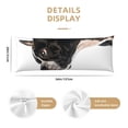 thumbnail image 3 of Fotbe Black And White Boston Terrier Funda para Almohada Corporal con Diseño, Funda de Microfibra Ultrasuave de 20x54 Pulgadas, Ropa de Cama Elegante, 3 of 7