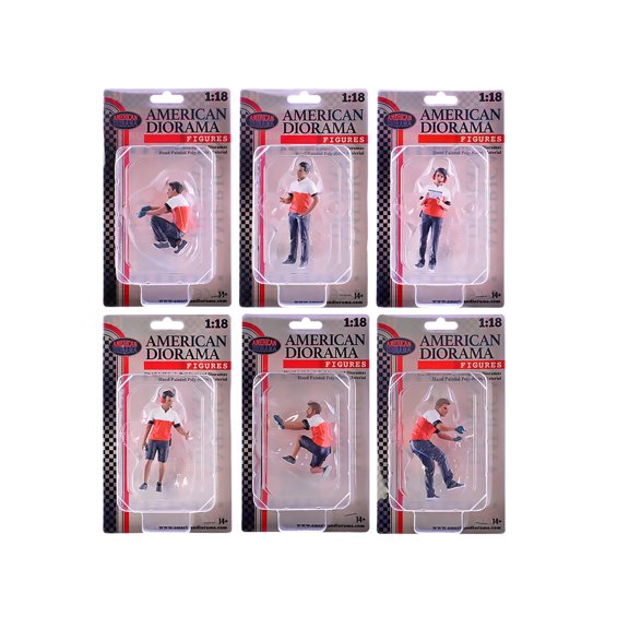 "Race Crew" 6 piece Figure Set for 1/18 scale models by American Diorama