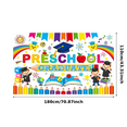 thumbnail image 2 of Colorful Design Preschool Graduation Banner Lightweight Children's Event Photo Backdrop for Kids Party Indoor Decoration Celebration, 2 of 7