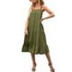 thumbnail image 2 of Sunloudy Vestido midi sin mangas para mujer, vestido de playa con volantes sueltos de color sólido sin mangas de verano Sunloudy  S M L XL, 2 of 7
