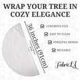 thumbnail image 4 of FabricLA White Faux Fur Tree Skirt Cut - 36 Inches with Rounded Edges (No Backing) for Holiday Decor, 4 of 8