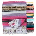 thumbnail image 1 of Manta Del Mex, 178 x 127 cm, tejida auténtica, rosa y violeta, 1 of 4