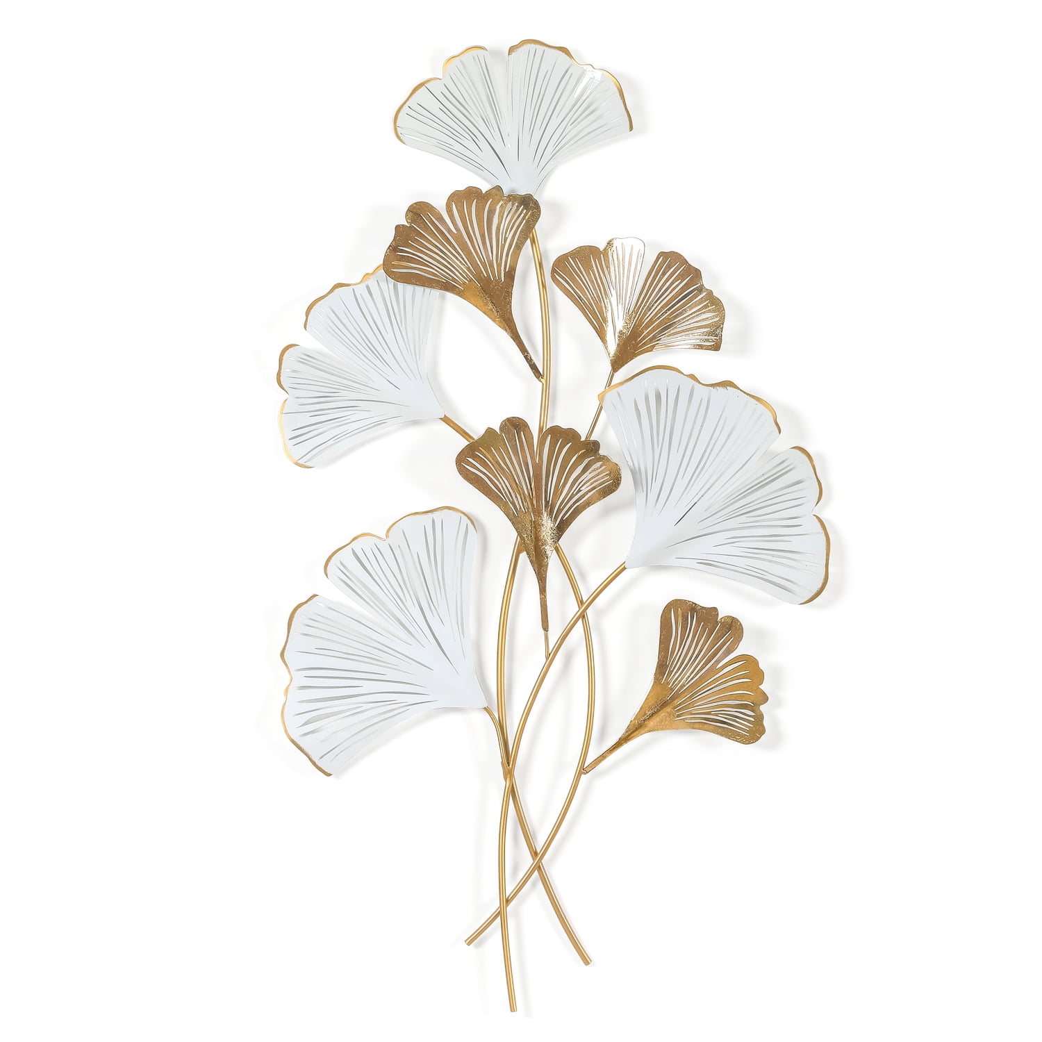 Homebeez Home Metal Wall Decor, Golden Flower Wall Hanging Decor with