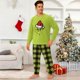 thumbnail image 2 of Moonsky-2026 Christmas Family Flannel Pajamas Matching Set Christmas Print Long Sleeve Tops and Plaid Pants Sleepwear Soft for Winter#Men 3XL, 2 of 5