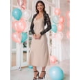 thumbnail image 4 of DARING DIVA Women's Floral Bolero Shrug Long Sleeve Sheer Cropped Lace Cardigan S Black, 4 of 6