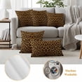 thumbnail image 6 of Brown Leopard Print Outdoor Waterproof Pillow Covers, Classic Abstract Animal Patterned Decorative Rectangle Throw Pillowcase Sofa Cushion Sham for Patio/Couch/Chair, 20"x12" 2 Pack, 6 of 8